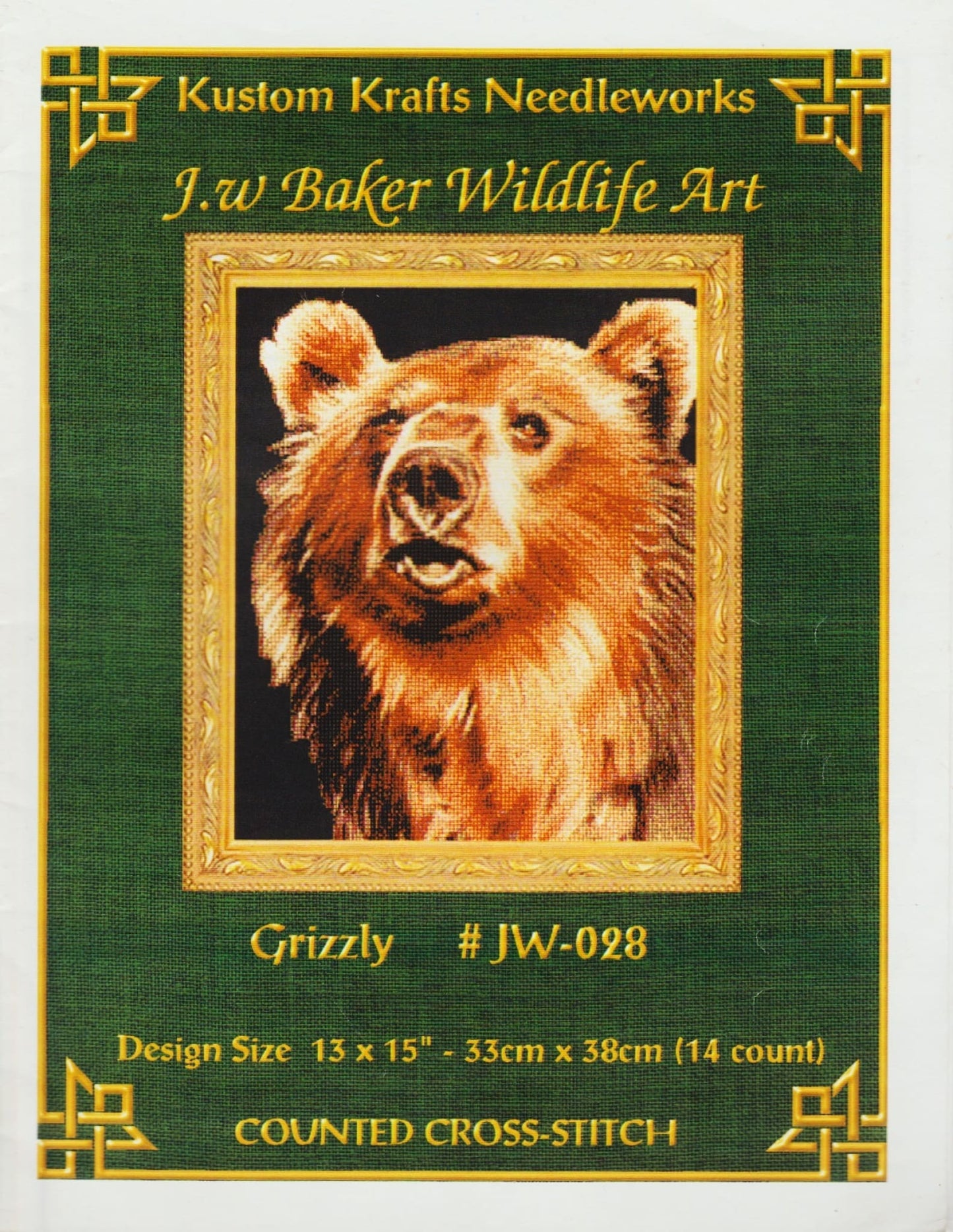 Kustom Krafts Grizzly JW-028 cross stitch pattern