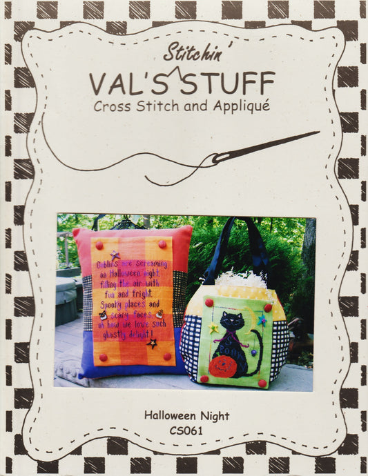 Val's Stuff Halloween Night CS061 cross stitch pattern