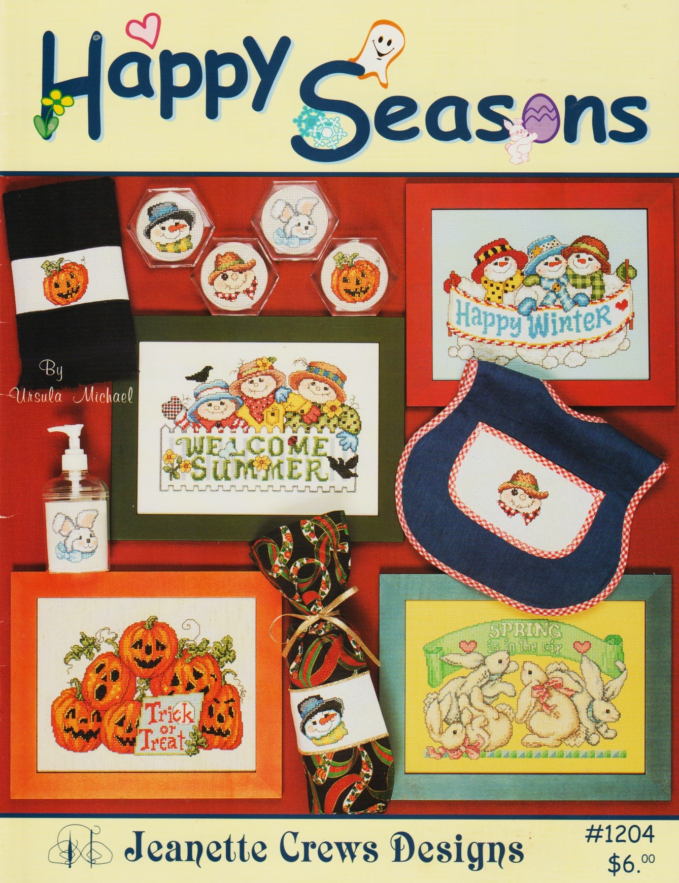 Jeanette Crews Happy Seasons 1204 cross stitch pattern