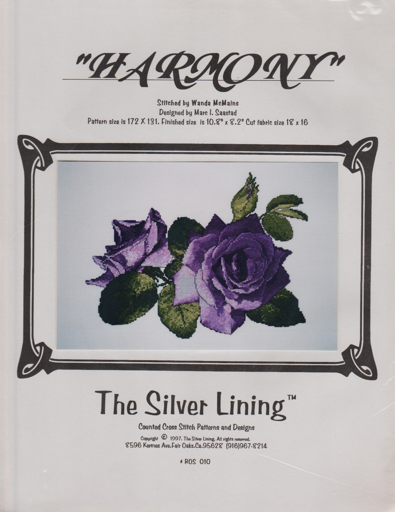 The Silver Lining Harmony ROS010 cross stitch pattern
