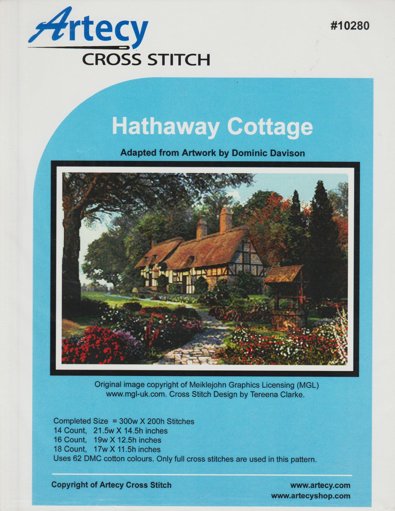 Artecy Hathaway Cottage 10280 cross stitch pattern
