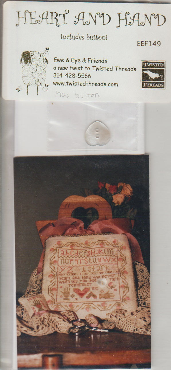 Ewe & Eye Heart and Hand EEF149 cross stitch pattern