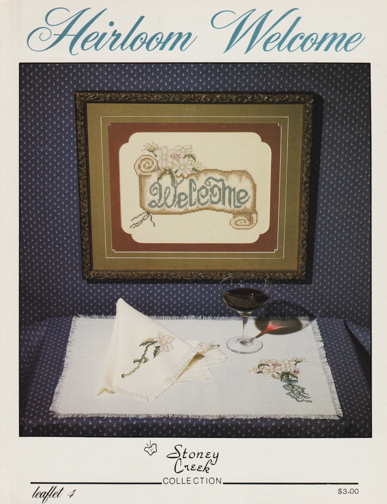 Stoney Creek Heirloom Welcome LFT4 OOP cross stitch pattern