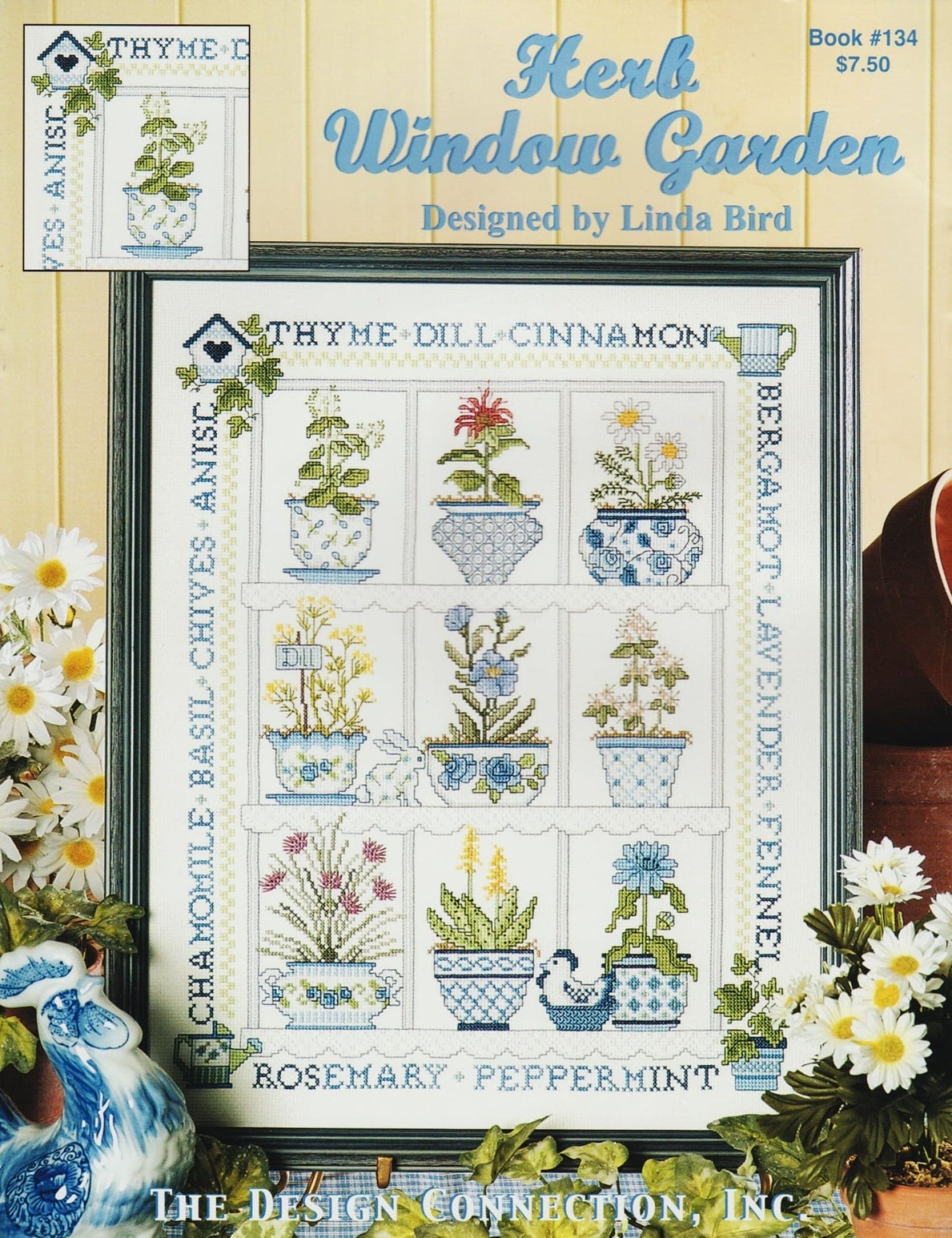 Design Connection Herb Window Garden 134 cross stitch pattern