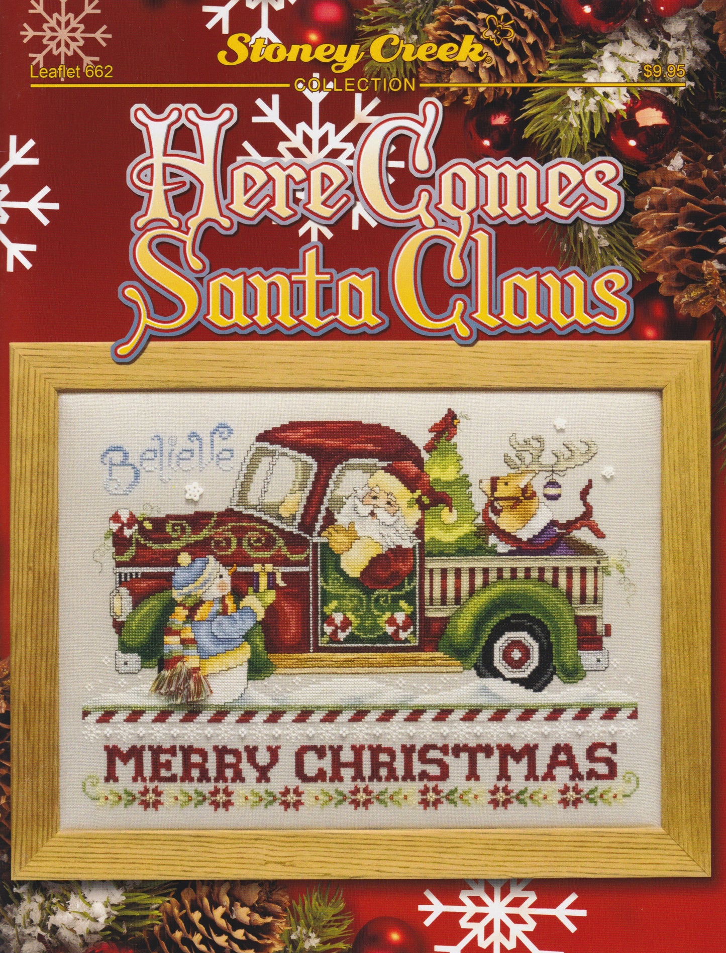 Stoney Creek Here Comes Santa Claus LFT662 cross stitch pattern