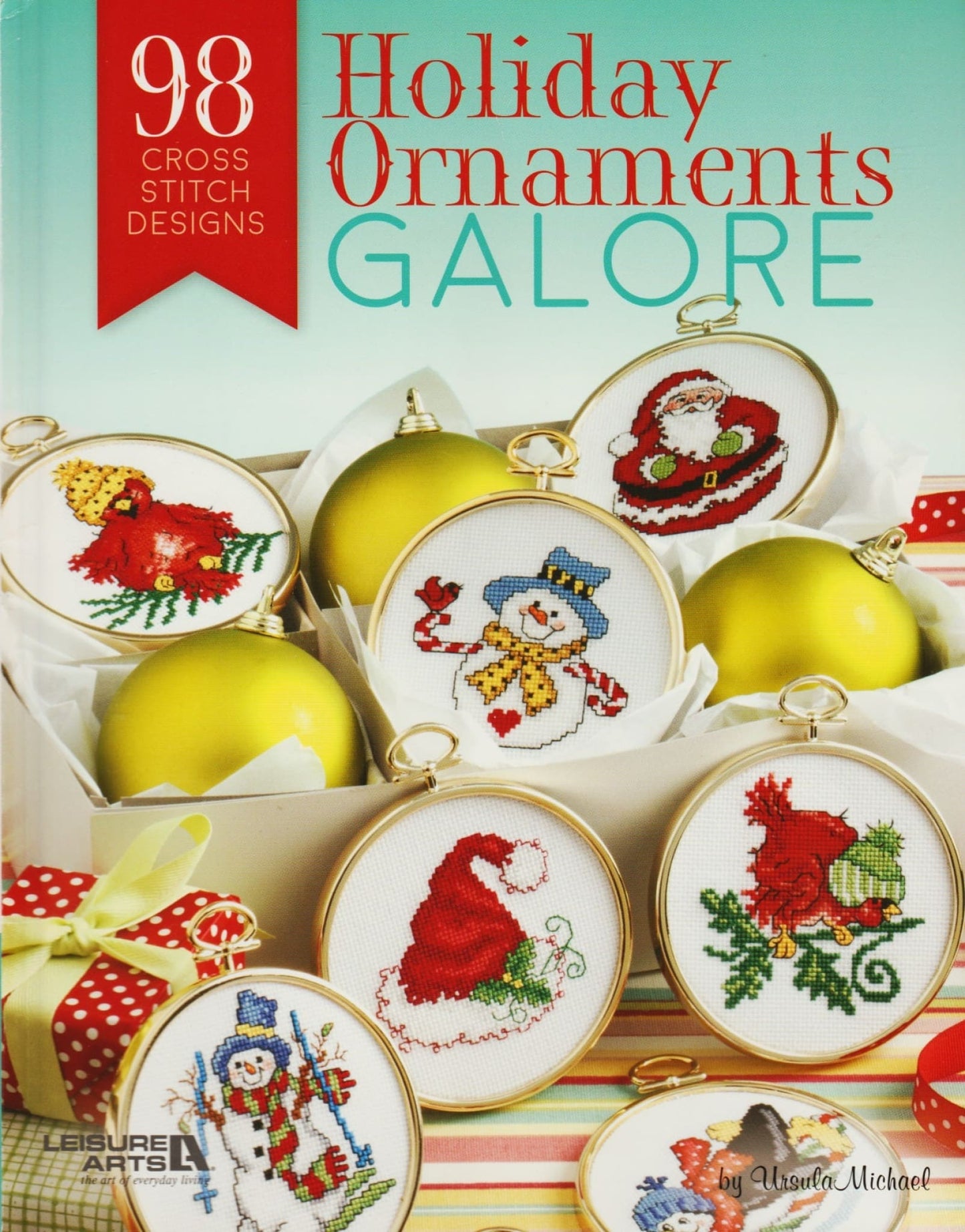 Leisure Arts Holiday Ornaments Galore 7585 christmas cross stitch pattern