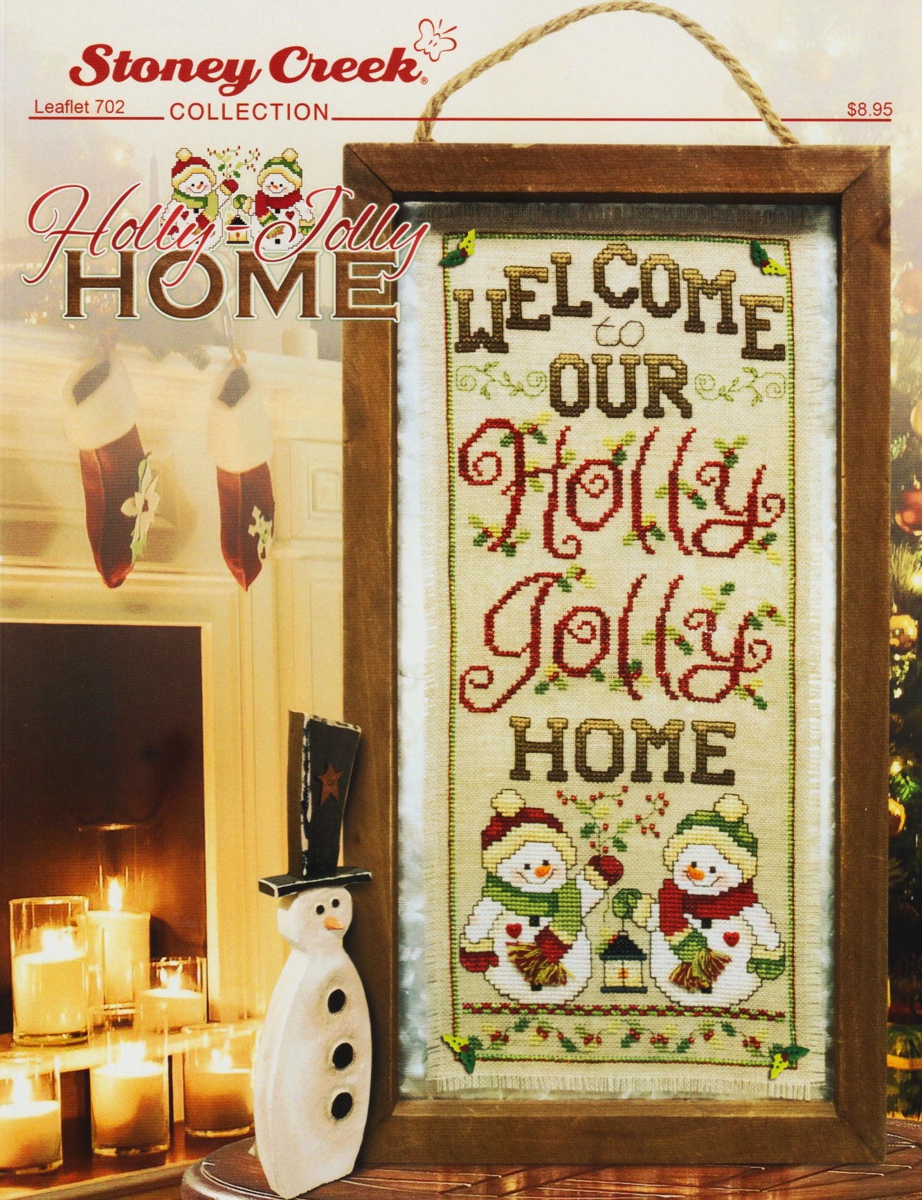Stoney Creek Holly Jolly Home LFT702 christmas sign cross stitch pattern