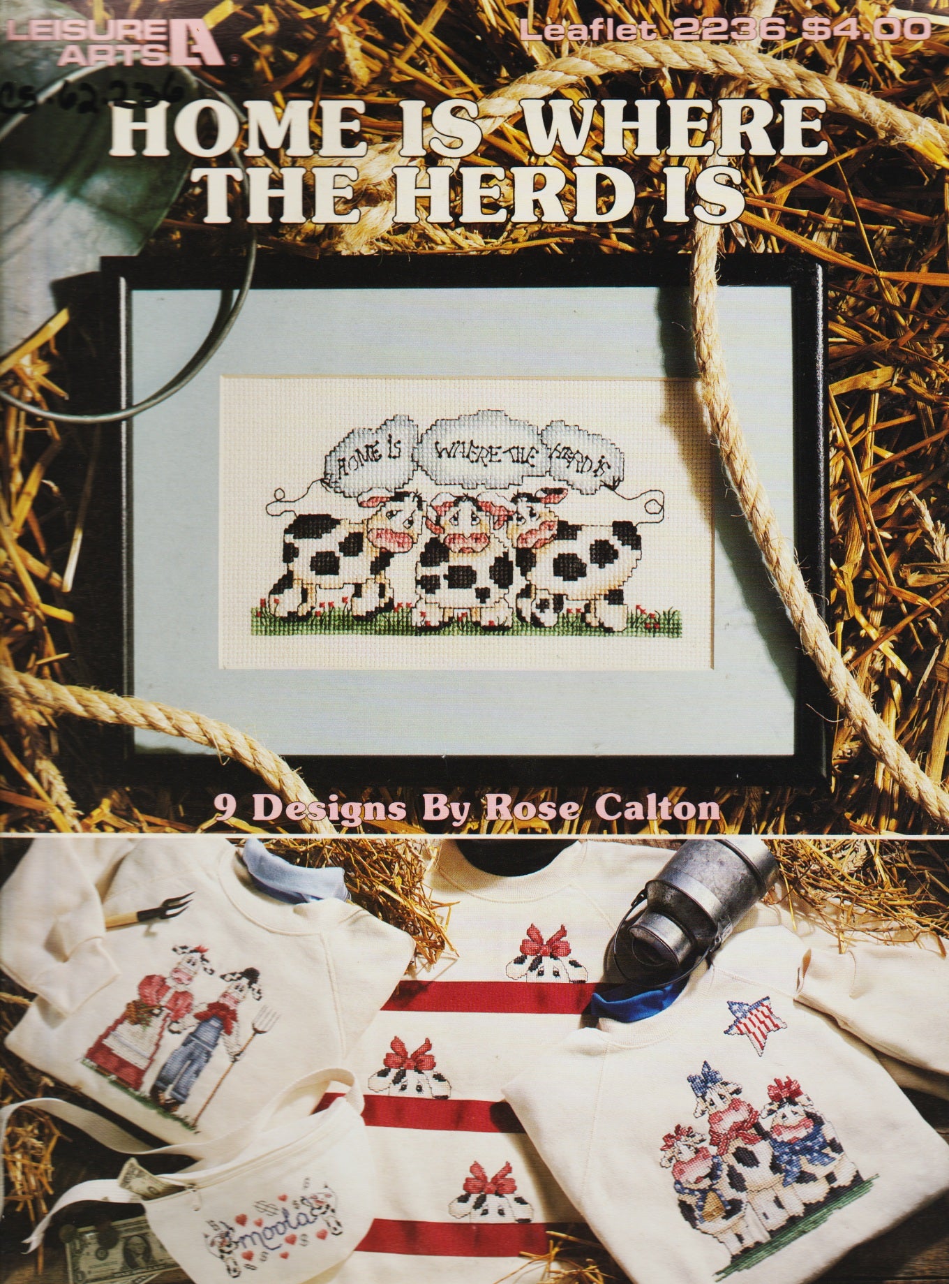 Leisure Arts Home Is Where The Herd Is 2236 cow cross stitch pattern