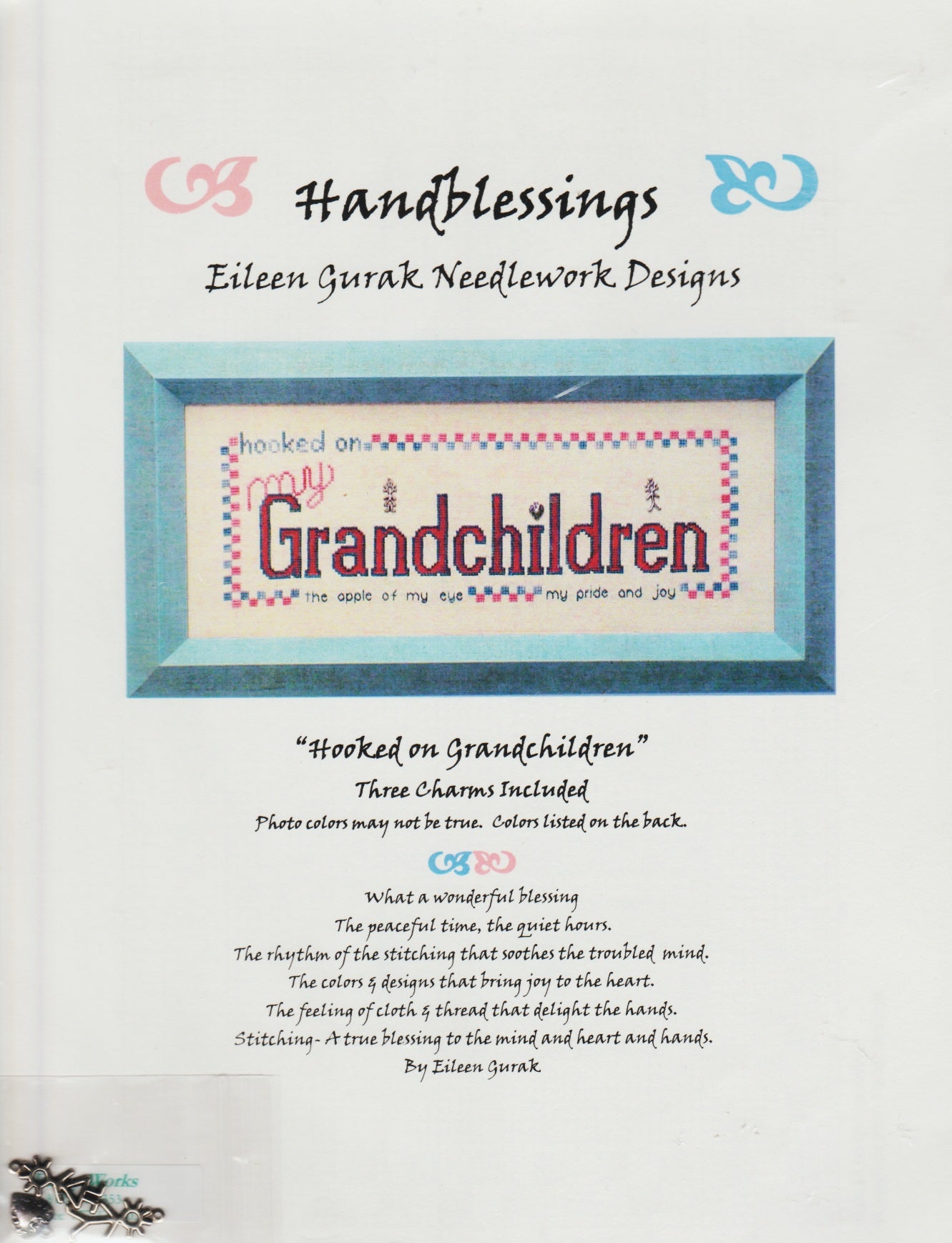Handblessings Hooked on Grandchildren cross stitch pattern