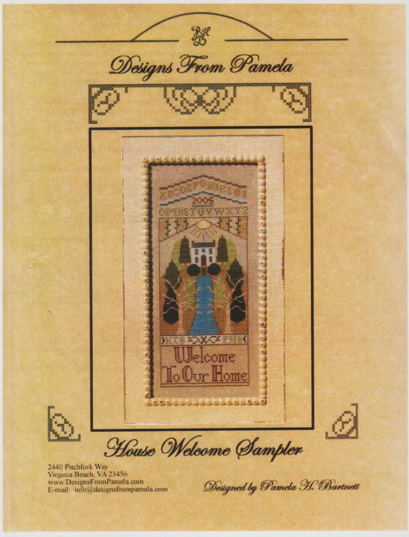 Designs From Pamela House Welcome Sampler cross stitch pattern