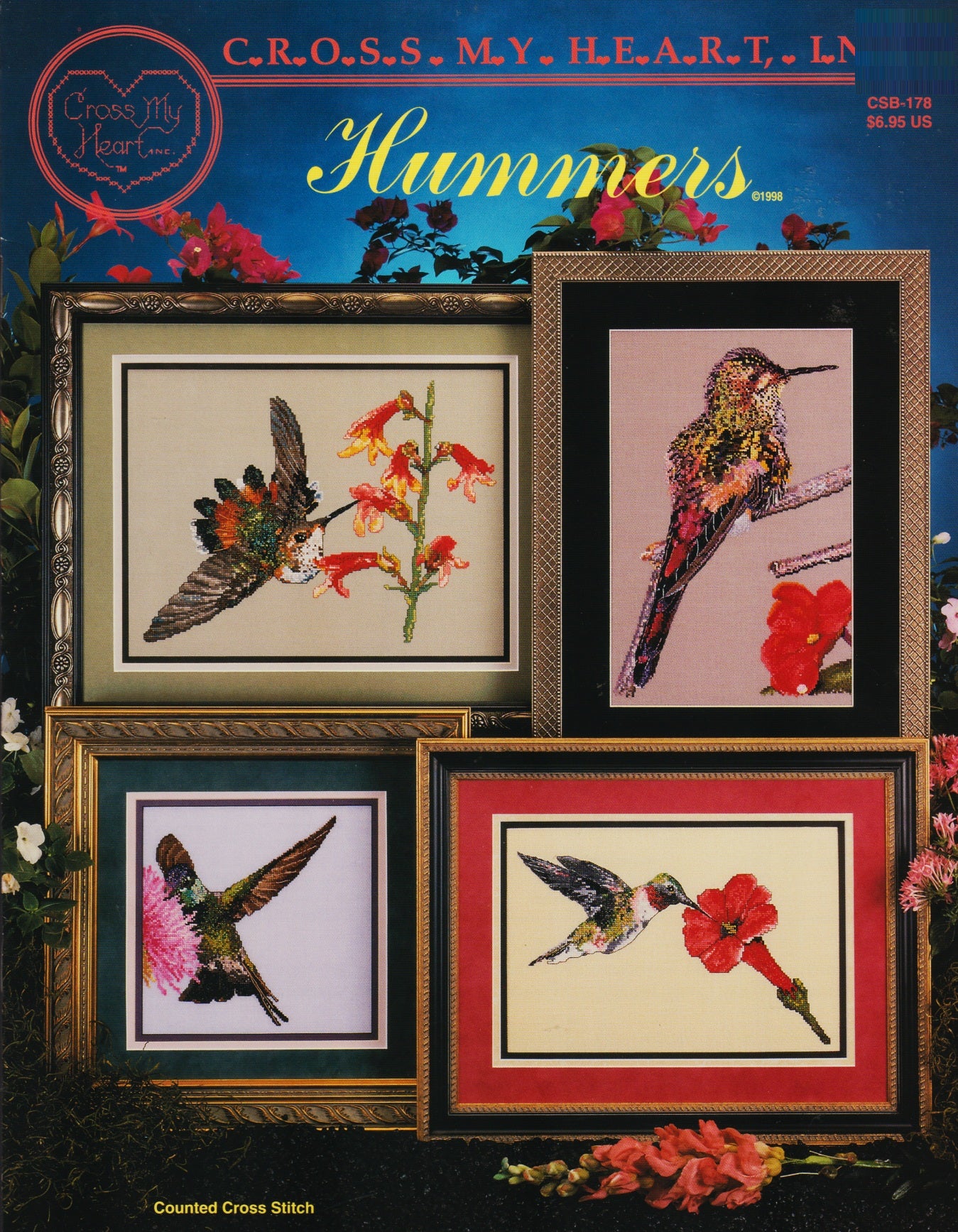 Cross My Heart Hummers CSB-178 Hummingbird cross stitch pattern
