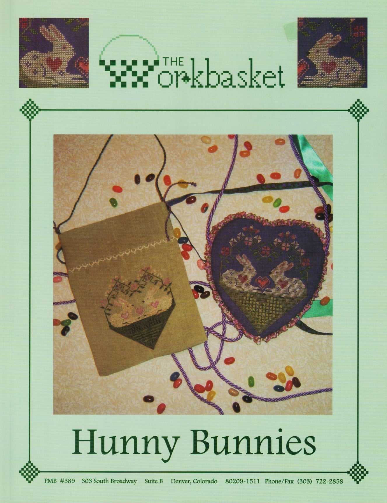 WorkBasket Hunny Bunnies cross stitch pattern