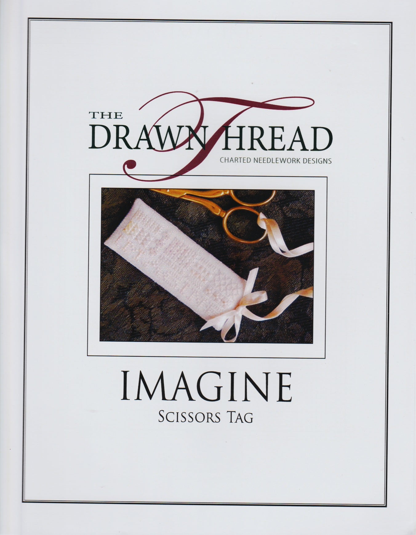 Drawn Thread Imagine Scissors Tag cross stitch pattern