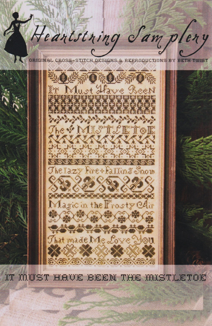 Heartstring Samplery It Must Have Been The Mistletoe christmas sampler cross stitch pattern