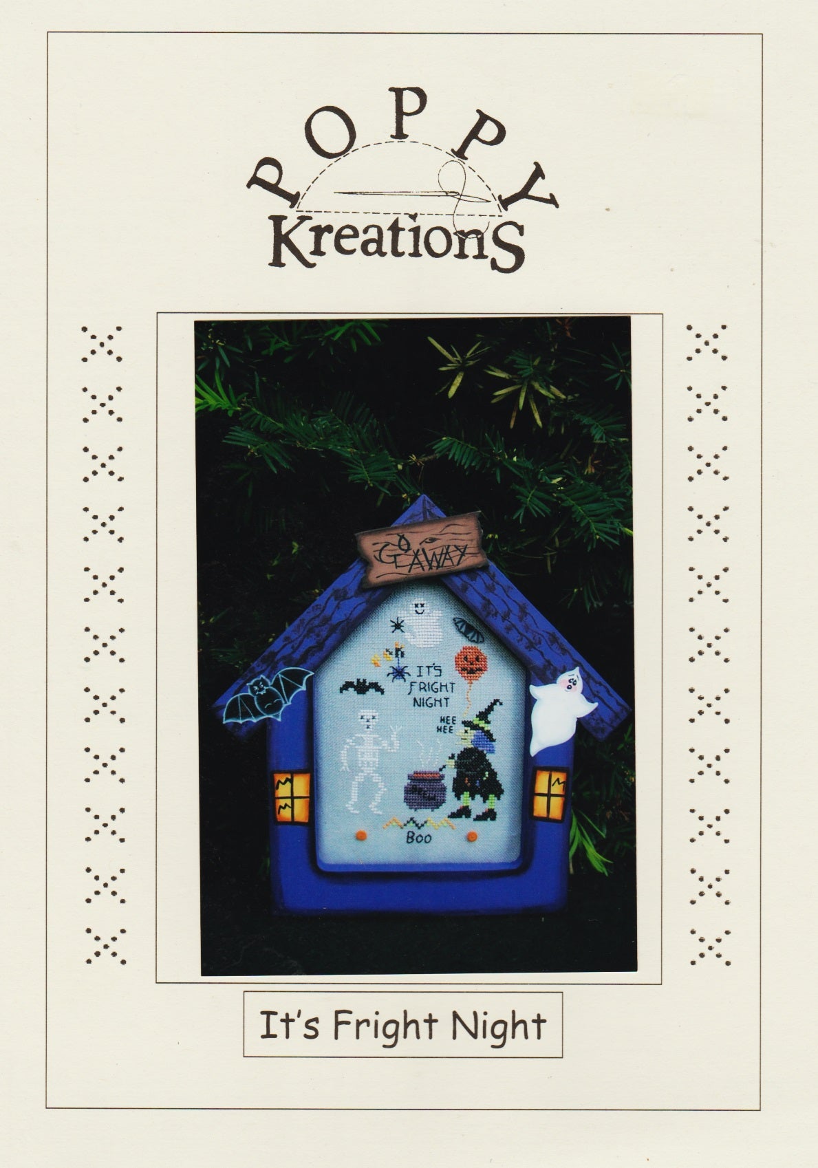 Poppy Kreations It's Fright Night cross stitch pattern