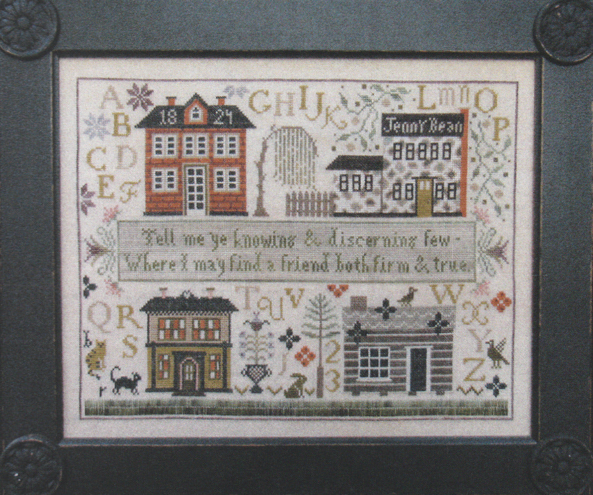 Shakespeare's Peddler Jenny Bean's Friendship Sampler cross stitch sampler pattern