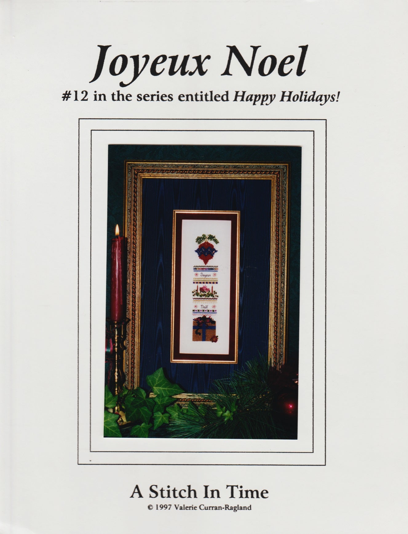 A Stitch In Time Joyeux Noel JN12HH christmas sampler cross stitch pattern