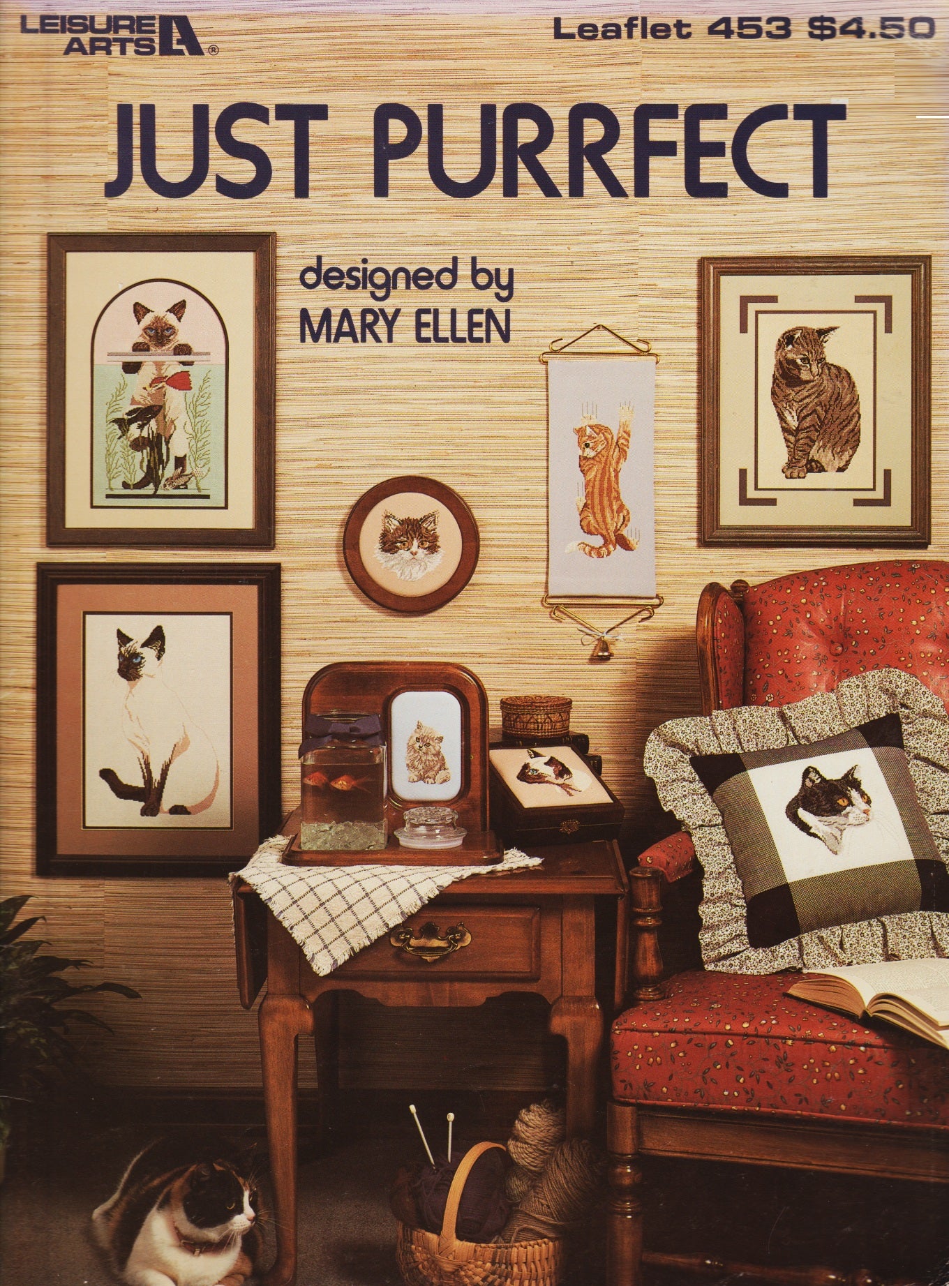 Leisure Arts Just Purrfect 453 cross stitch pattern
