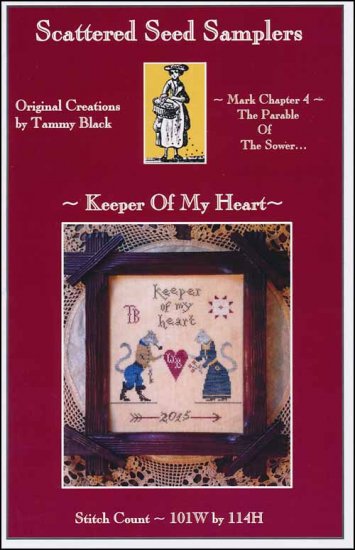 Scattered Seed Samplers Keeper Of My Heart cross stitch pattern