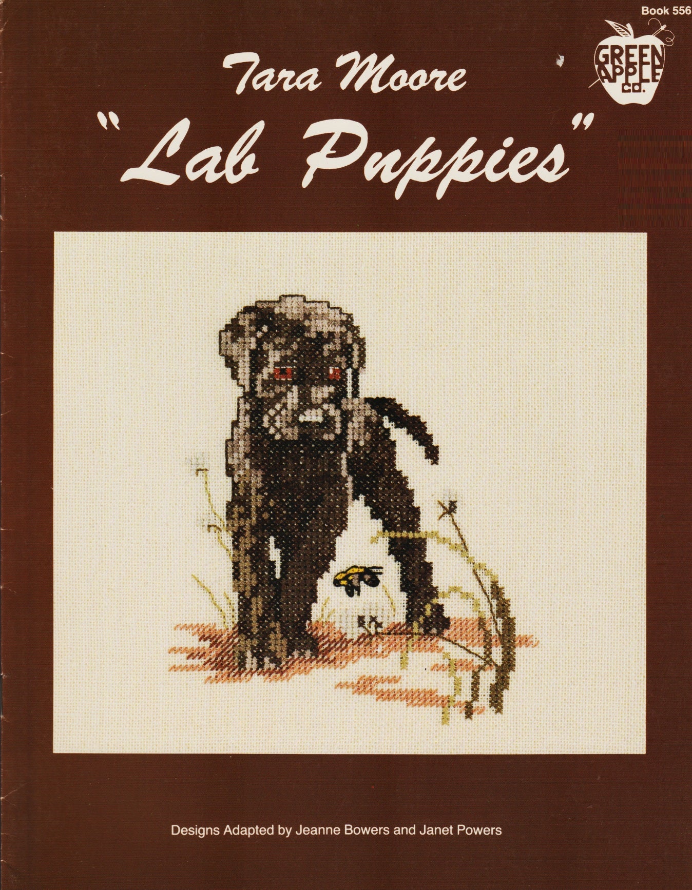 Green Apple Lab Puppies 556 cross stitch pattern