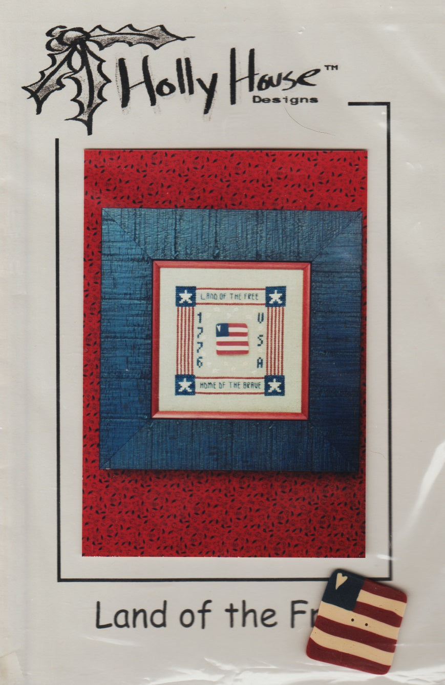 Holly House Land Of The Free cross stitch pattern