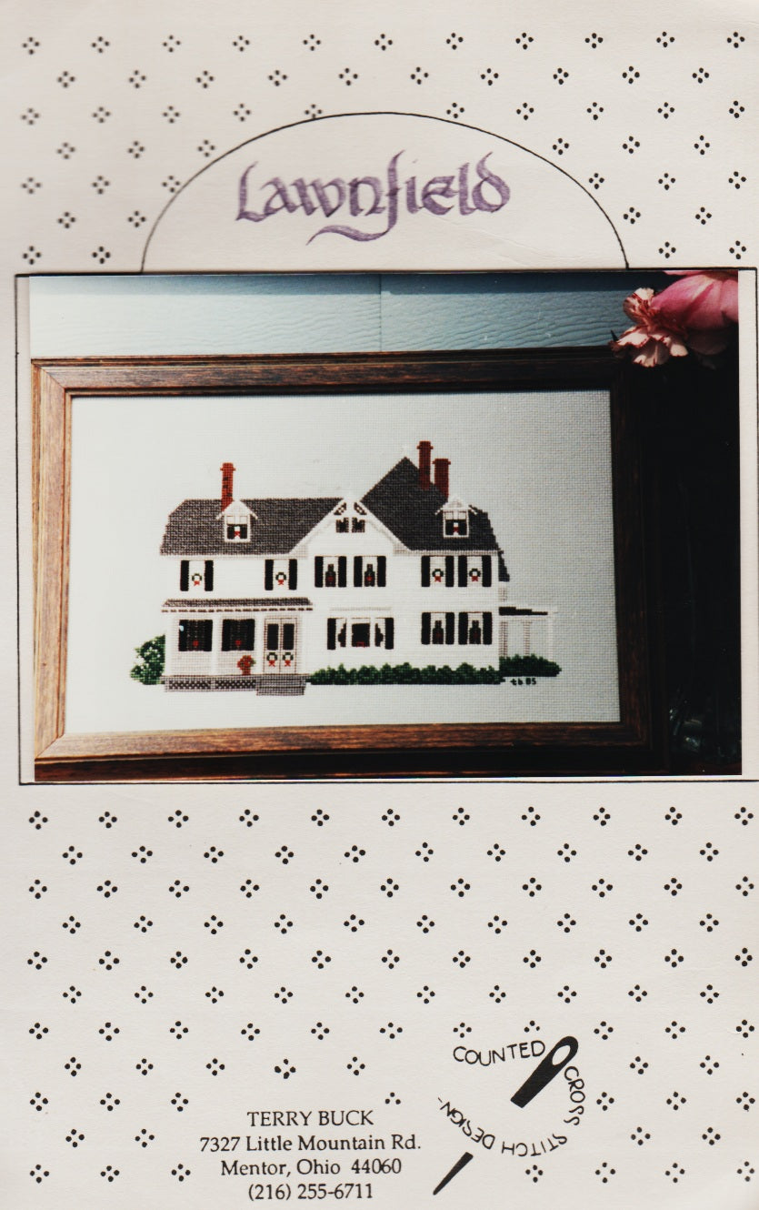 Counted Cross Stitch Designs Terry Buck Lawnfield cross stitch pattern