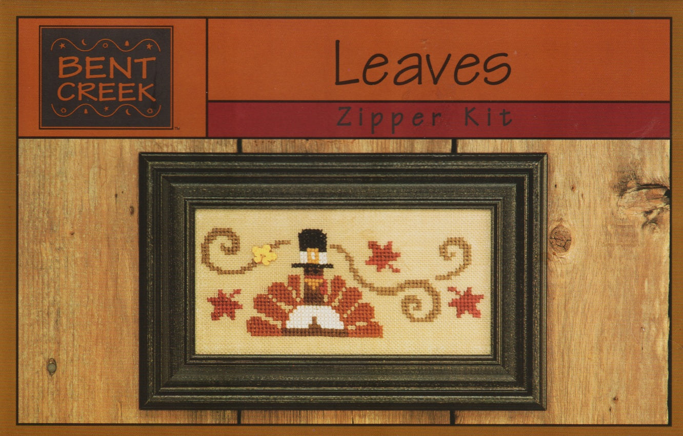 Bent Creek Leaves Zipper kit cross stitch pattern