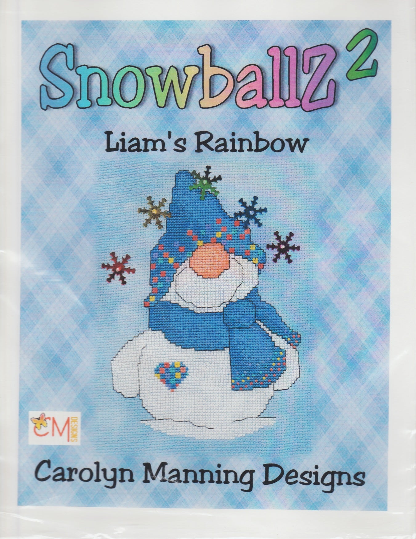 Carolyn Manning Designs Liam's Rainbow Snowballz 2 cross stitch pattern