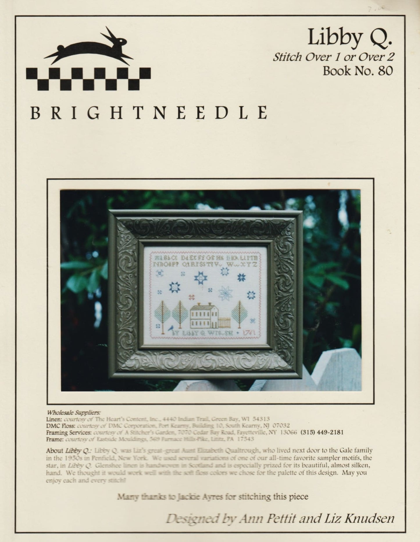 Bright Needle Libby Q. 80 cross stitch Pattern