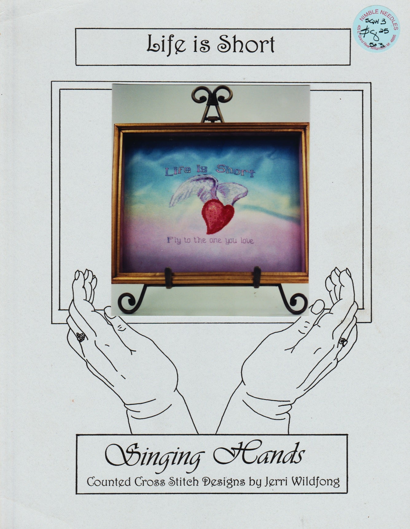 Singing Hands Life Is Short cross stitch pattern