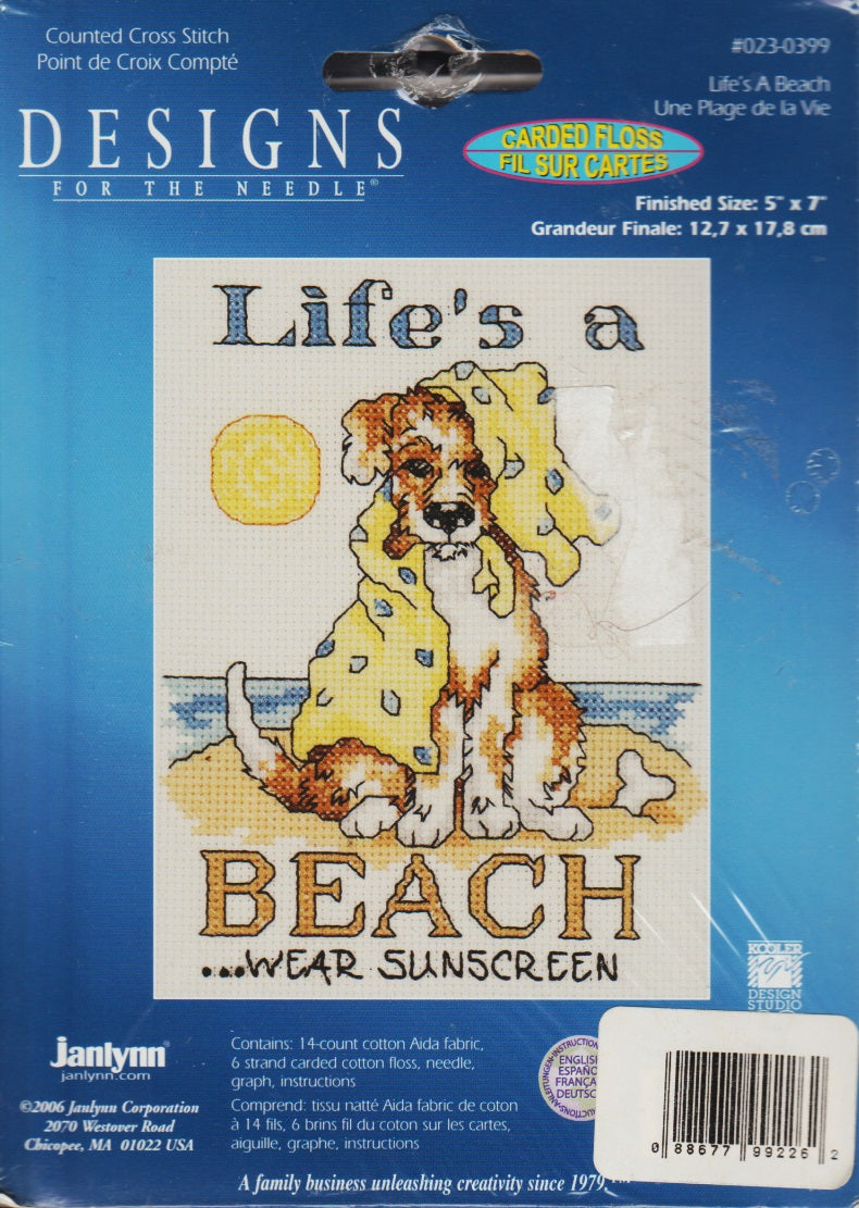 Designs For The Needle Life's a Beach 023-0399 cross stitch kit