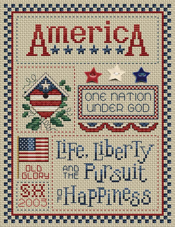 Sue Hillis Life and Liberty L193 cross stitch pattern