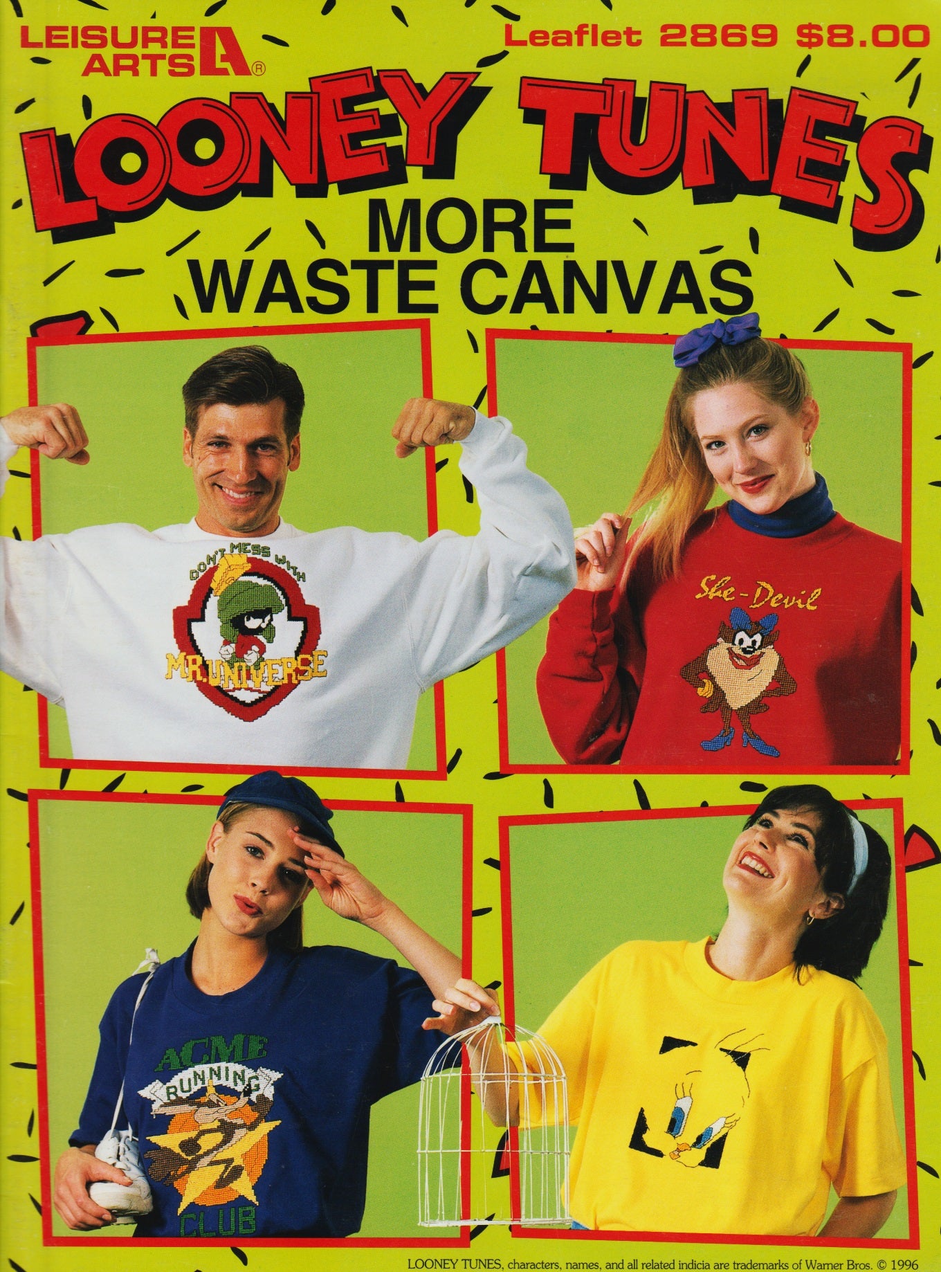 Leisure Arts Looney Toons More Waste Canvas 2869 cross stitch pattern