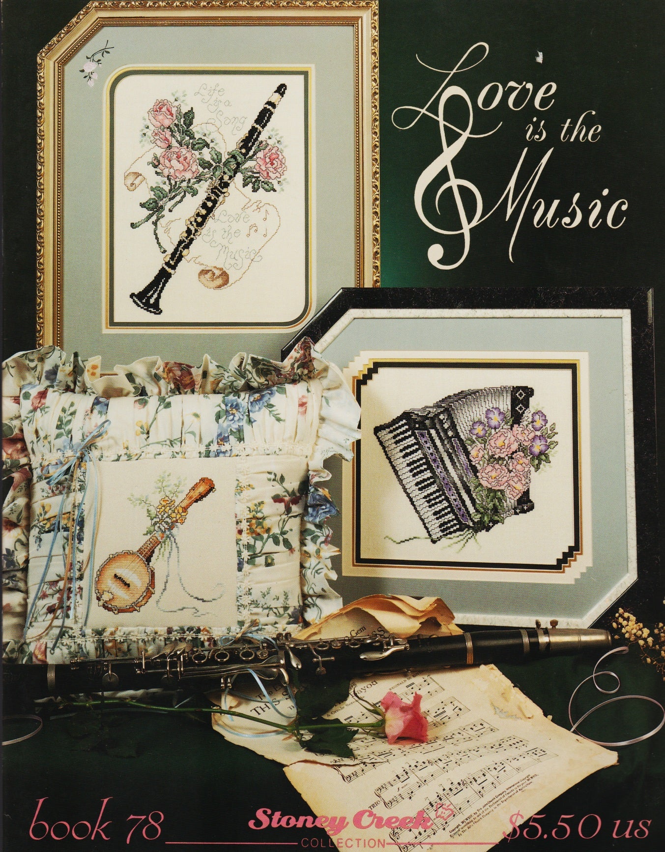 Stoney Creek Love is the Music BK78 cross stitch pattern