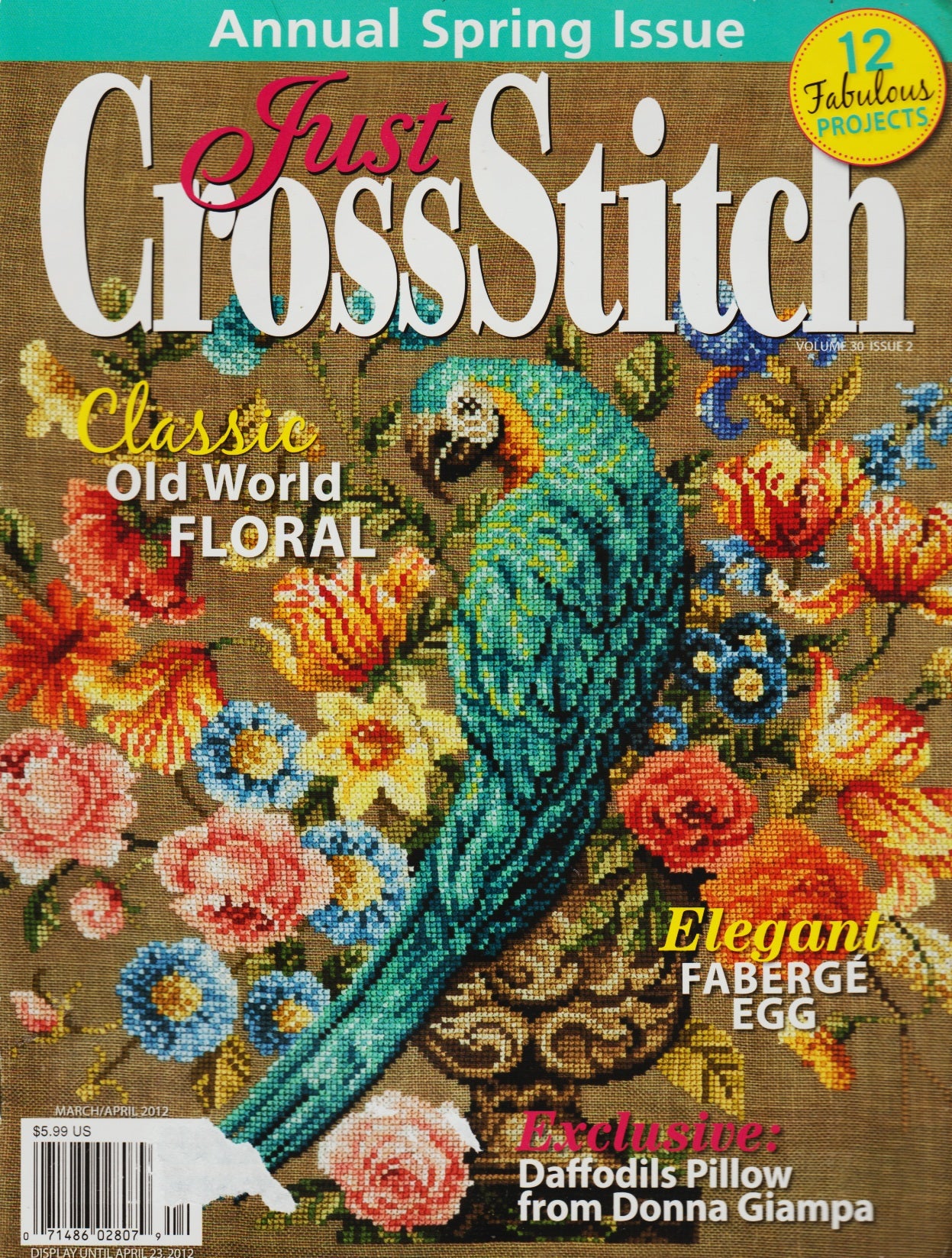 Just CrossStitch March/April 2012 cross stitch magazine