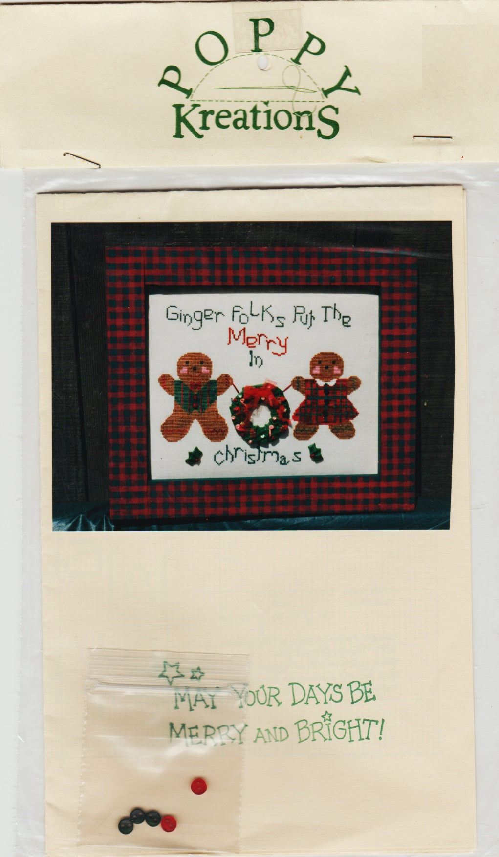 Poppy Kreations May Your Dreams Be Merry and Bright cross stitch pattern