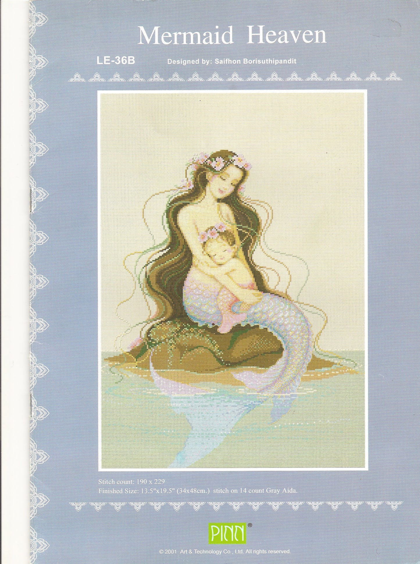Pinn Mermaid Heaven LE-36B cross stitch pattern