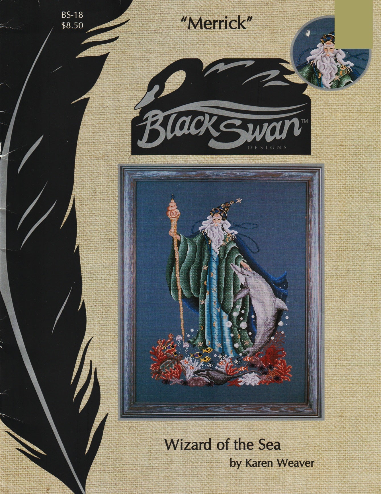 Black Swan Merrick Wizard of the Sea BS-18 cross stitch pattern