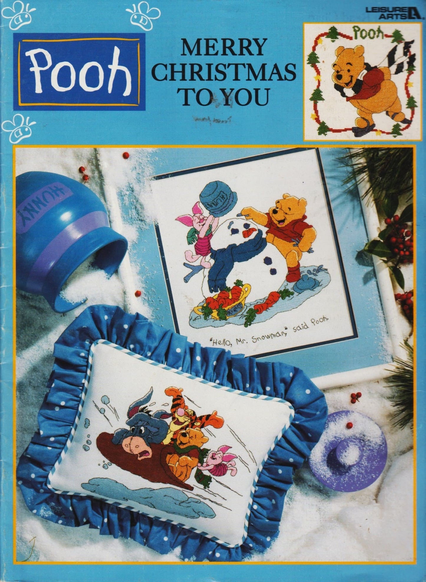 Leisure Arts Merry Christmas To You 3090 Disney Pooh cross stitch pattern