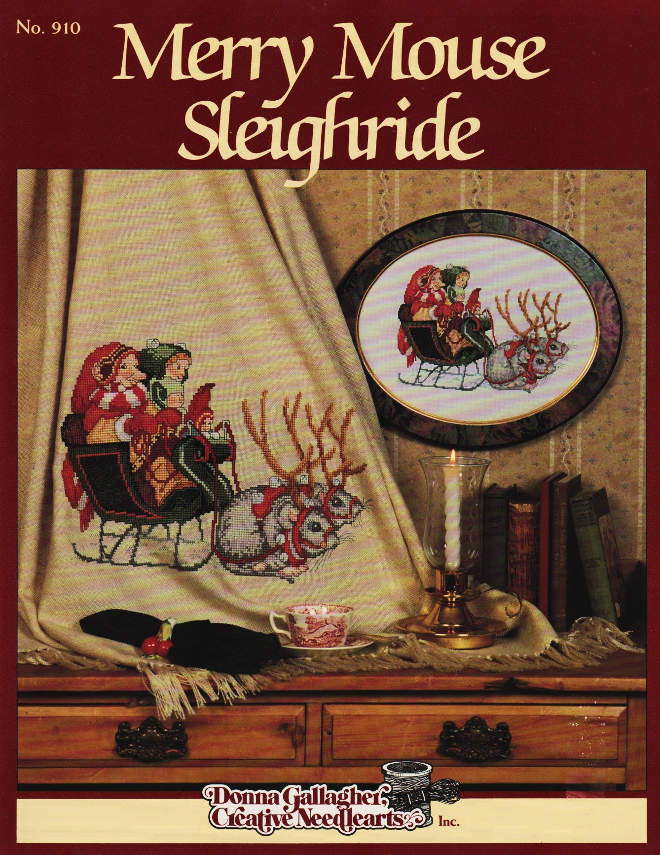 Donna Gallagher Merry Mouse Sleighride 910 cross stitch pattern