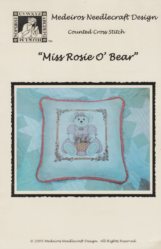 Medeiros Miss Rosie O' Bear cross stitch pattern