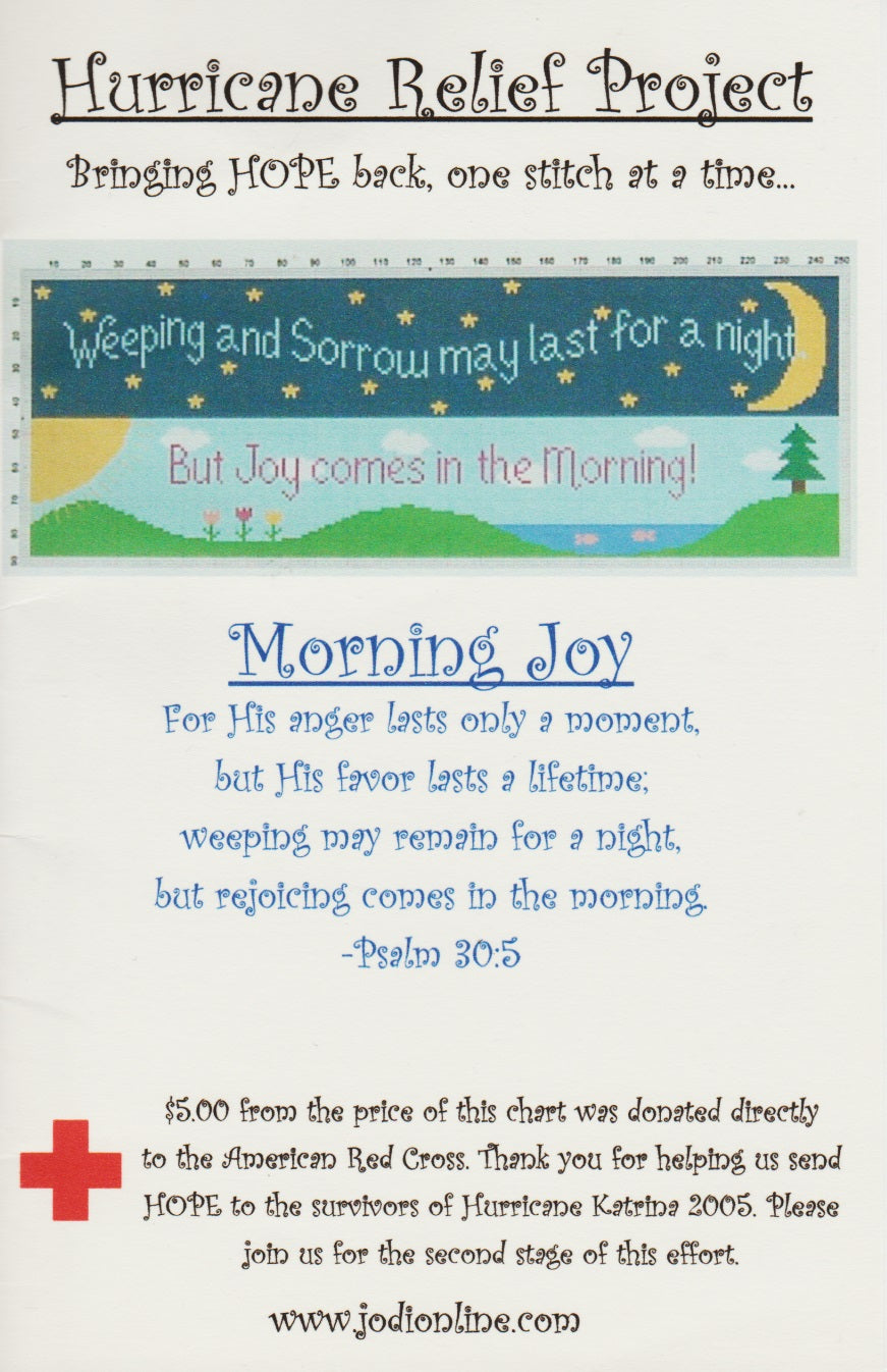 Jodi Evans Morning Joy cross stitch pattern