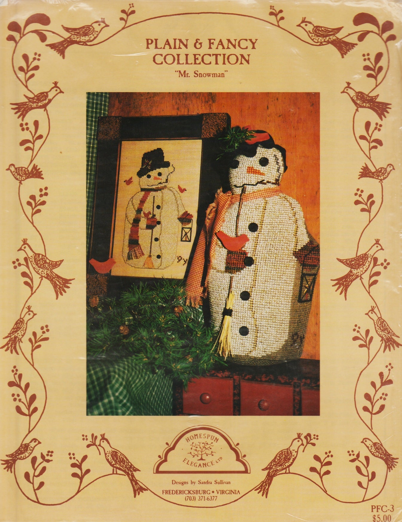 Homespun Elegance Mr. Snowman PC-3 cross stitch pattern