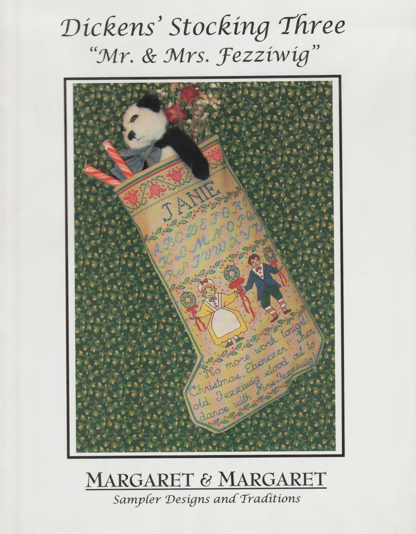 Margaret & Margaret Mr. & Mrs. Fezziwig Dickens' Stocking Three christmas cross stitch pattern