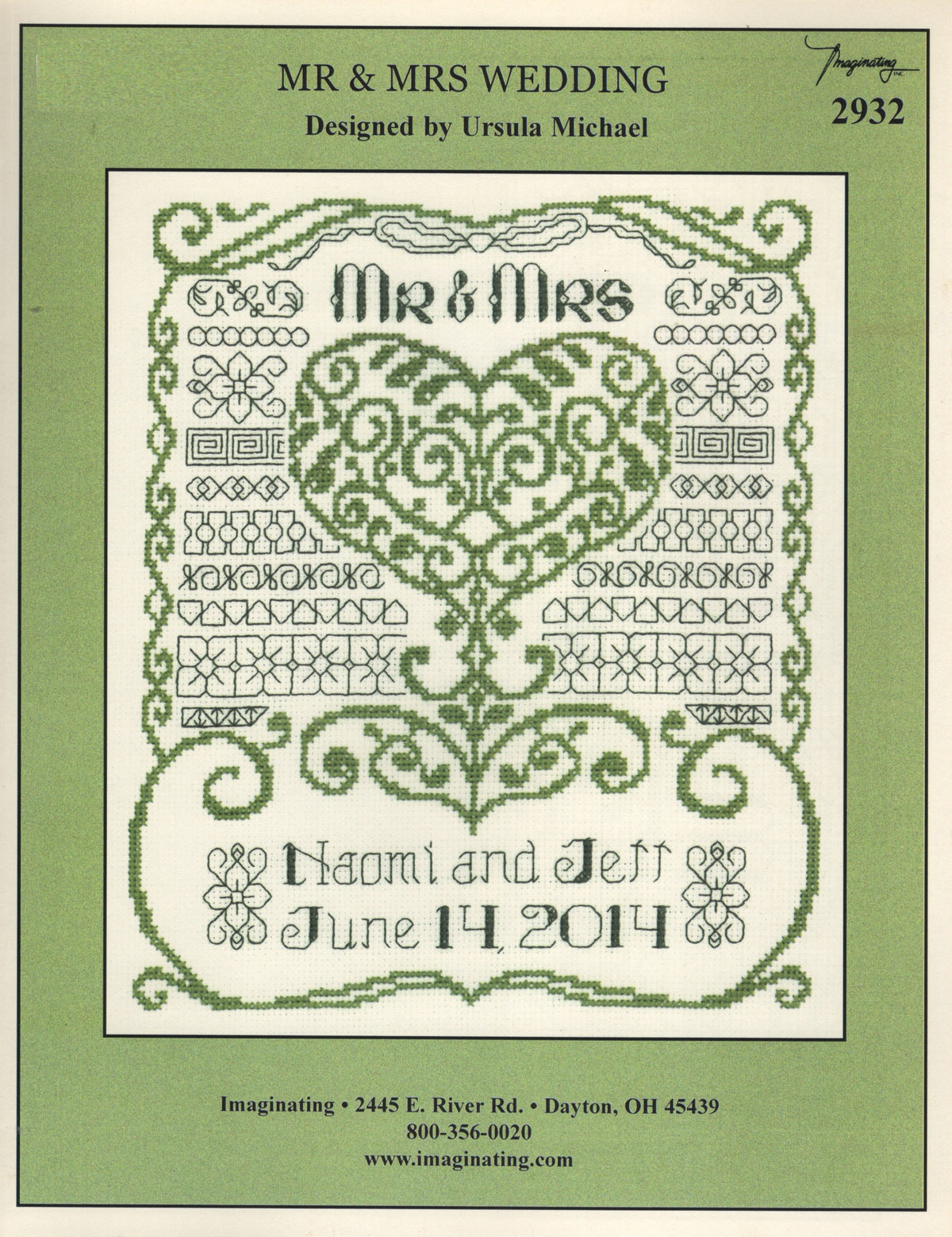 Imaginating Mr & Mrs Wedding 2932 cross stitch pattern