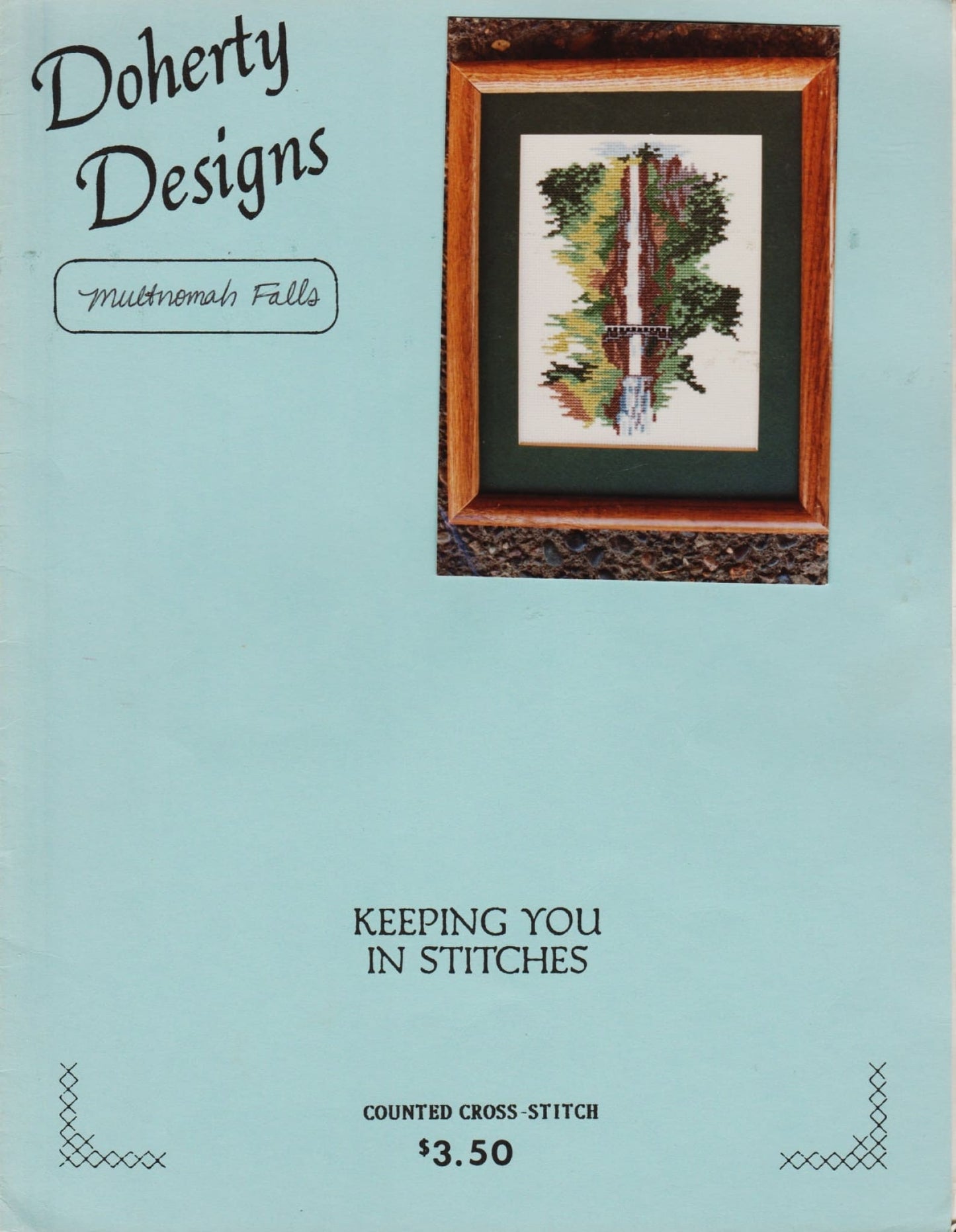 Doherty Designs Multnomah Falls cross stitch pattern