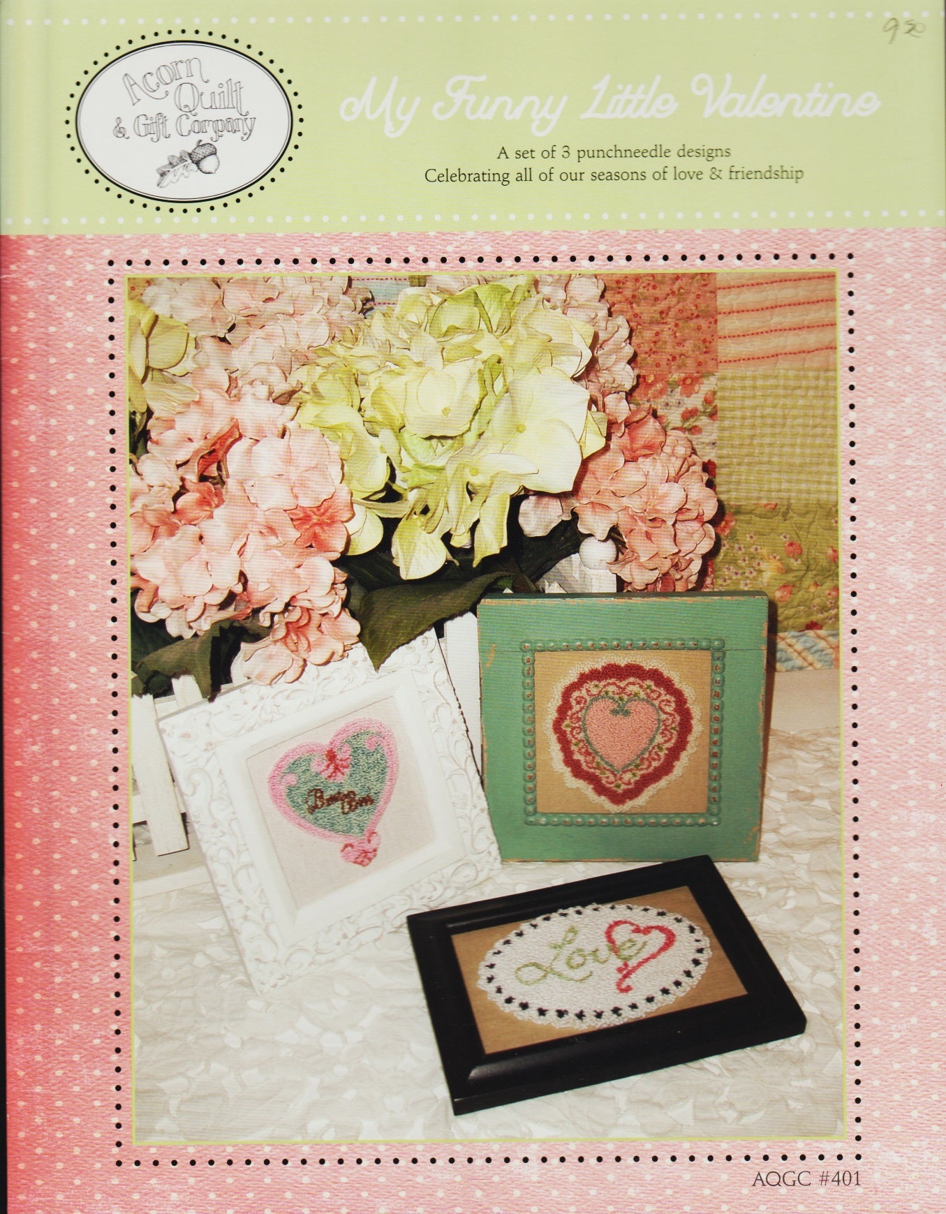 Acorn Quilt & Gift Company My Fancy Little Valentine punch needle pattern