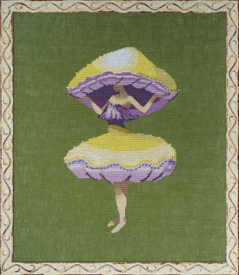 Nora Corbett Miss Yellow Mushroom, NC342 cross stitch pattern