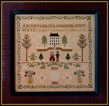 Little House Needleworks New England Winter Sampler 104 cross stitch pattern