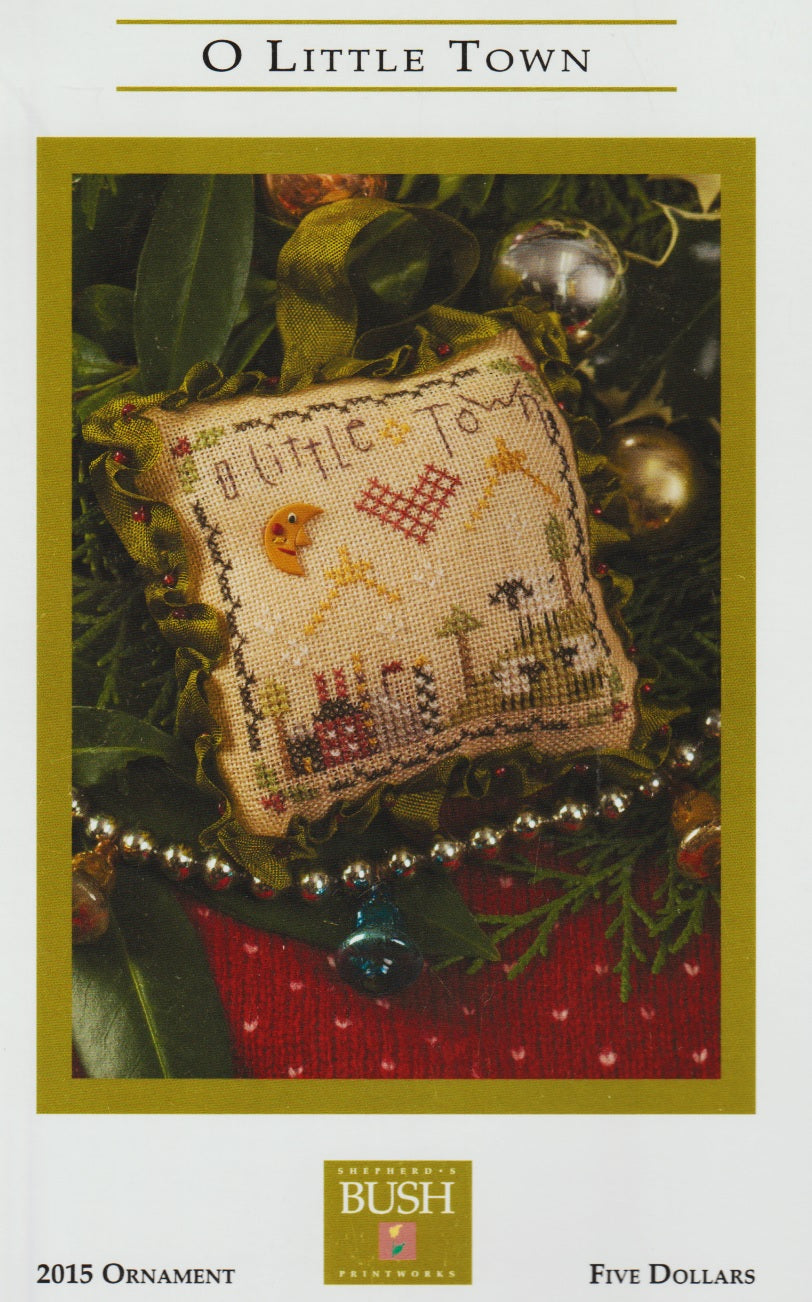 Shepherd's Bush O Little Town 2015 christmas ornament cross stitch pattern